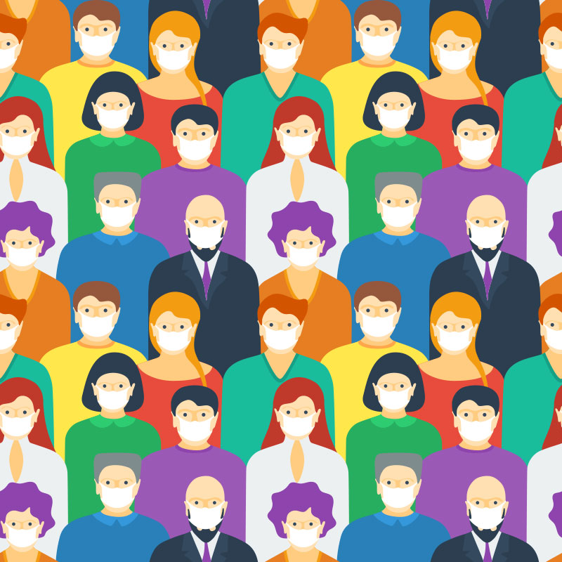 Masked Group of people - eps